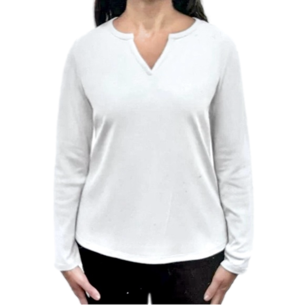 Rafaella white long-sleeved t-shirt